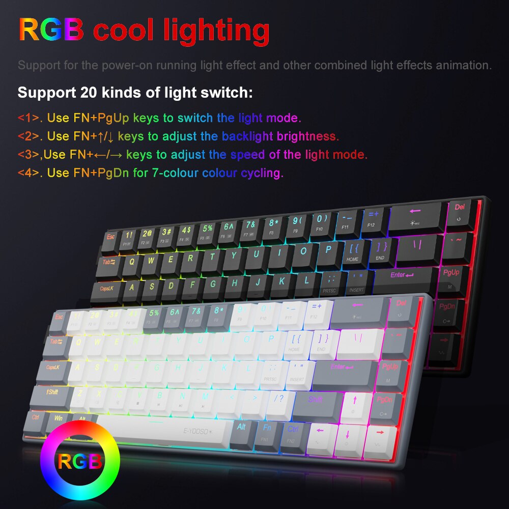 E-YOOSO A68 RGB Mini Slim USB  - огляд і ціна Gaming Keyboard E Yooso