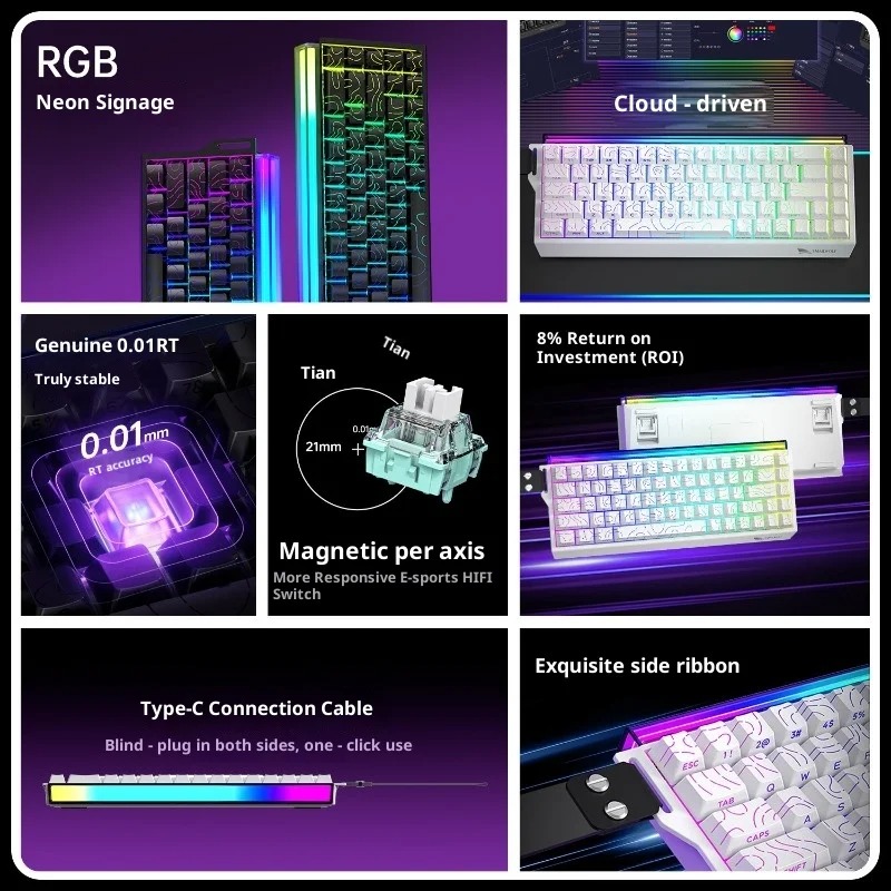 SK11HE Wired Hall Effect Gamin - огляд і ціна Gaming Keyboard Hall Effect Switches