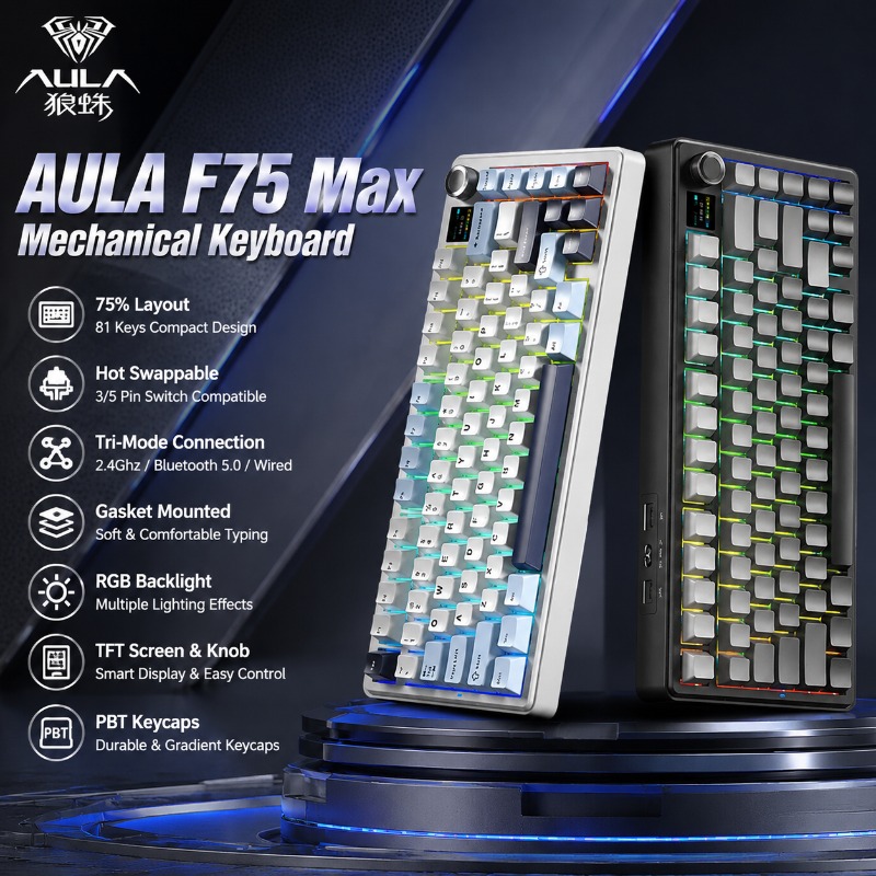 AULA F75 Max Mechanical Keyboa - огляд і ціна Gaming Keyboard Ergo