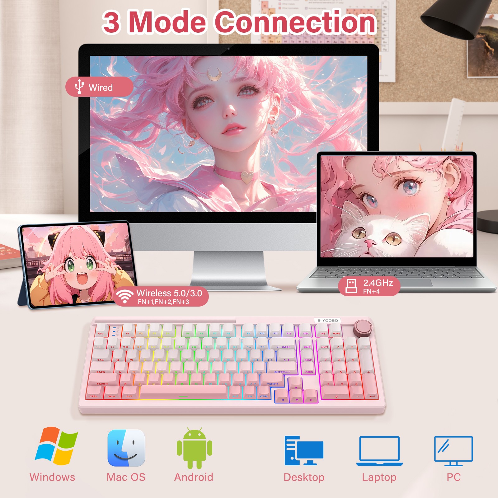 E-YOOSO 98 Keys Mechanical Key - огляд і ціна Gaming Keyboard E Yooso