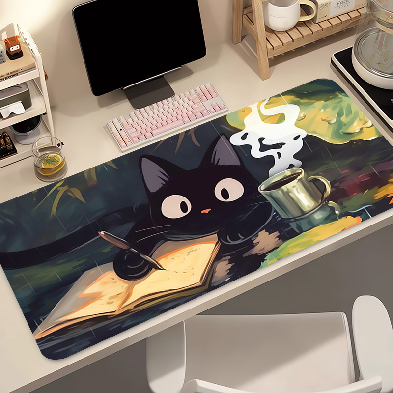 Kawaii Black Cat Silicone Soft - огляд і ціна Gaming Keyboard And Mouse Pad