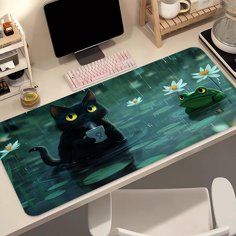 Kawaii Black Cat Silicone Soft - огляд і ціна Gaming Keyboard And Mouse Pad