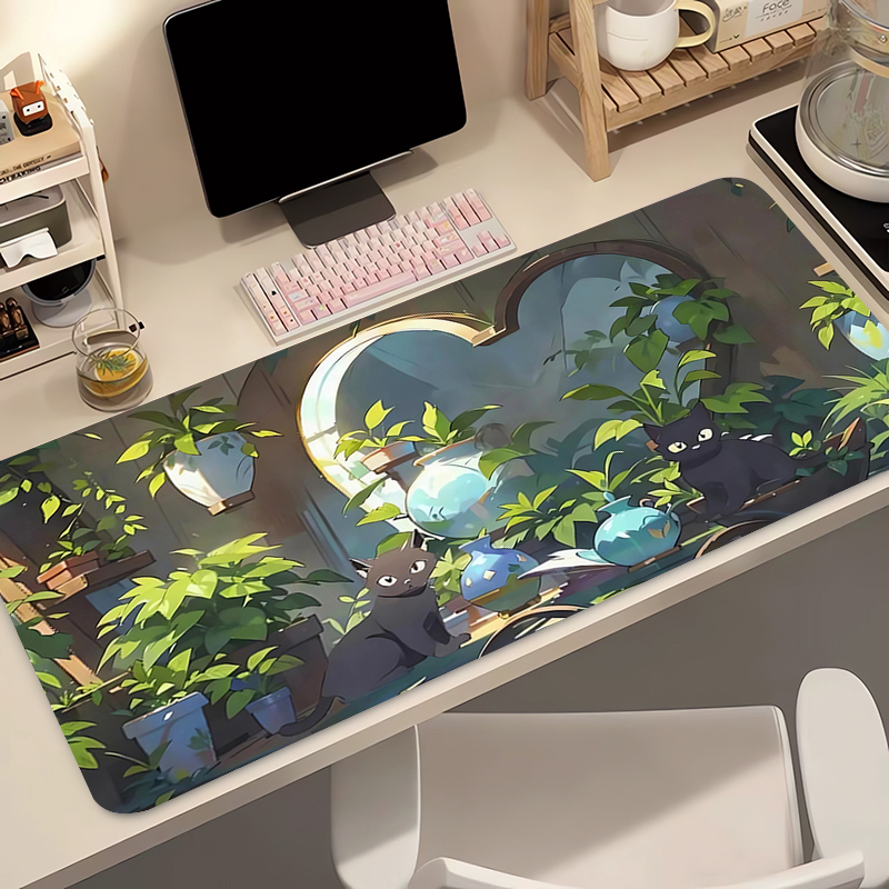 Kawaii Black Cat Silicone Soft - огляд і ціна Gaming Keyboard And Mouse Pad
