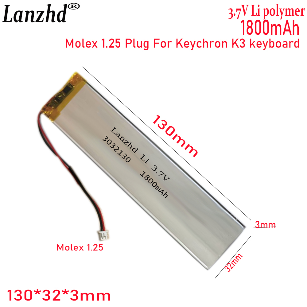 1-20 Pcs 3032130 3.7V 1800mAh  - огляд і ціна Gaming Keyboard Tester