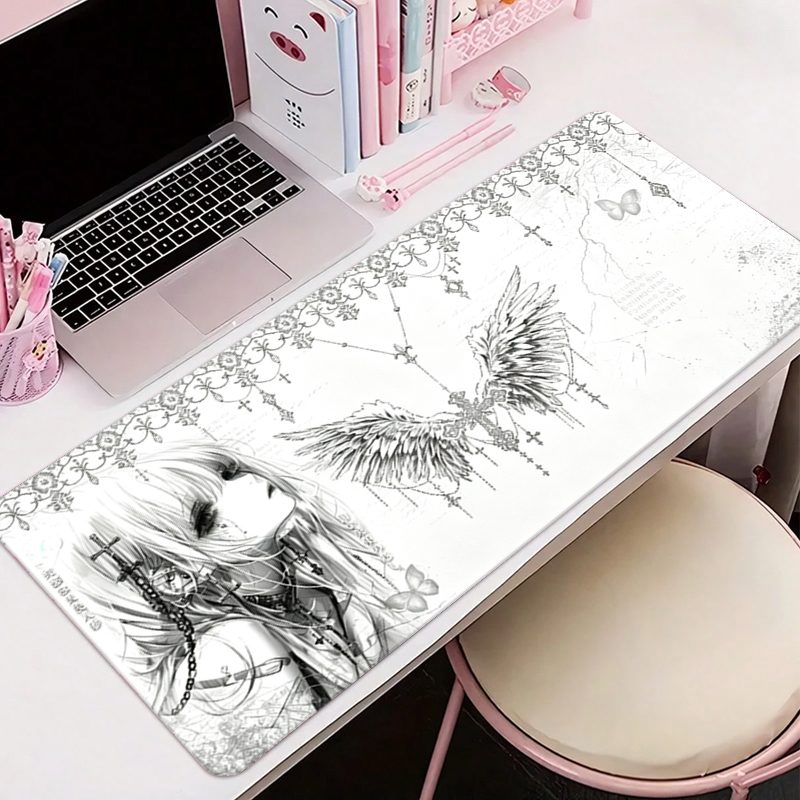 Leather Mousepad Black White A - огляд і ціна Gaming Keyboard And Mouse Pad