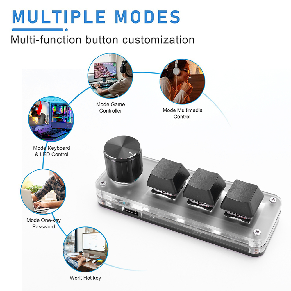 3 Key 1 Knob/4 Key Programming - огляд і ціна Gaming Keyboard 1 Hand